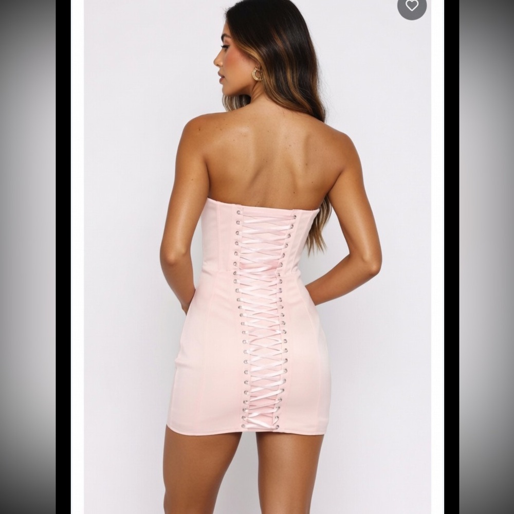 White Fox Park Avenue Princess Mini Dress Baby Pink US6 $85 - Picture 4 of 11